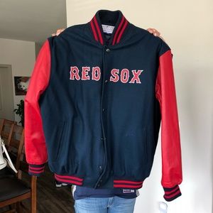 Leather Red Sox jacket never worn